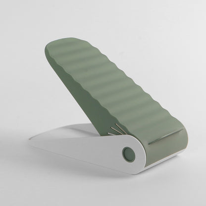 Suport pentru Pantofi, Flippy, cu Două Straturi, Organizator, Antiderapant și Durabil, Inălțime Reglabilă, 25.5x11x7.5 cm, Verde, 150 g-6