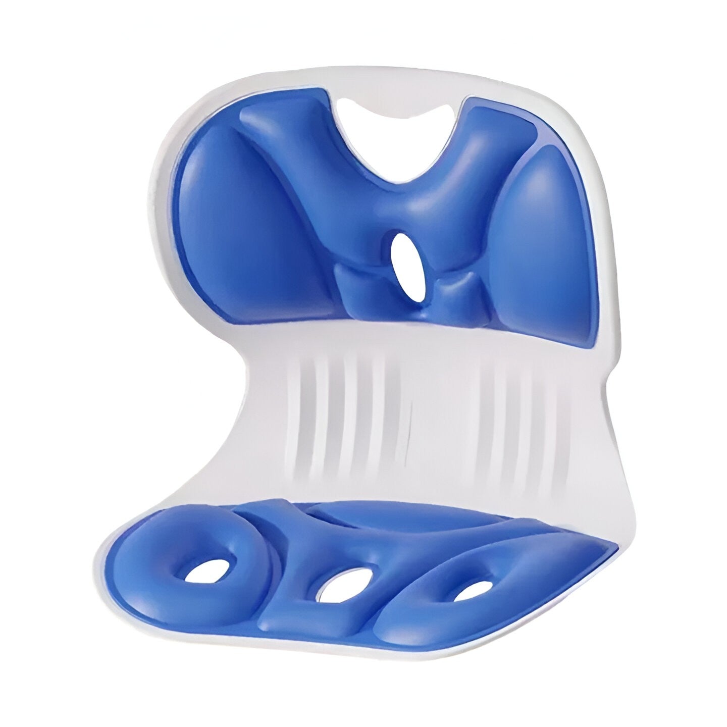 Suport pentru Scaun, Flippy, pentru Corectarea Posturii, Portabil, Ergonomic, Ameliorare Durere, Respirabil, 32x29x28 cm, Marime S, Albastru-5