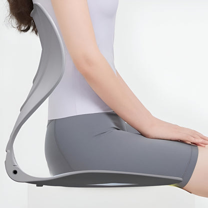 Suport pentru Scaun, Flippy, pentru Corectarea Posturii, Portabil, Pliabil, Ergonomic, Ameliorare Durere, Respirabil, 35x32x30 cm, Marime L, Model Rachete, Albastru-3