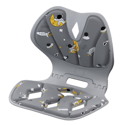 Suport pentru Scaun, Flippy, pentru Corectarea Posturii, Portabil, Pliabil, Ergonomic, Ameliorare Durere, Respirabil, 35x32x30 cm, Marime L, Model Rachete, Gri-0
