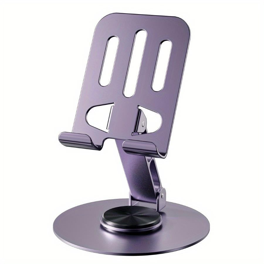 Suport de Birou pentru Telefon sau Tableta, Flippy, din Metal, Pliabil, 5.7 x 13.5 x 8.7 cm, Universal, Mov-0