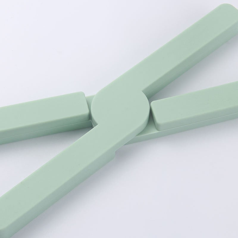 Suport pliabil din silicon pentru vase fierbinti Flippy, portabil, usor de depozitat, rezistent la temperaturi foarte ridicate, 14.5 x 7.5 x 1.6 cm, antialunecare, verde-5