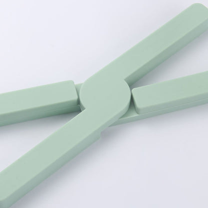 Suport pliabil din silicon pentru vase fierbinti Flippy, portabil, usor de depozitat, rezistent la temperaturi foarte ridicate, 14.5 x 7.5 x 1.6 cm, antialunecare, verde-5