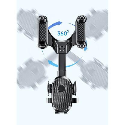 Suport Telefon Auto, Flippy, Pentru Oglinda Retrovizoare, din ABS, Reglabil 360°, Negru-3