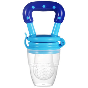 Suzeta pentru diversificarea alimentatiei/dentitie Flippy, potrivit pentru fructe si piure proaspat, Albastru, fara BPA-0