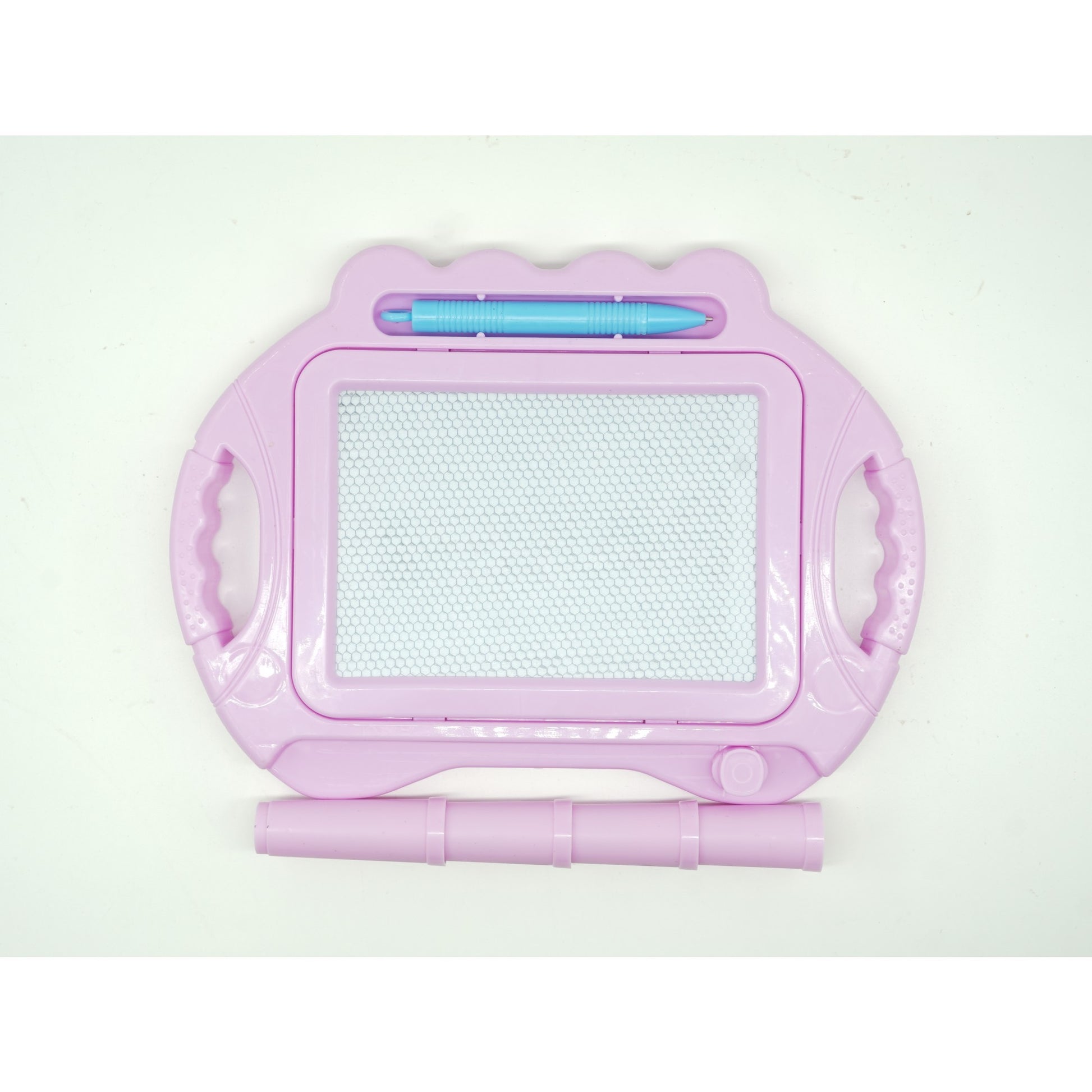 Tabla Magnetica pentru desen Flippy, Pix, forma dreptunghi, dimensiuni 23x17 cm, Dezvolta Creativitatea, cu picioare suport, Roz Pal-4