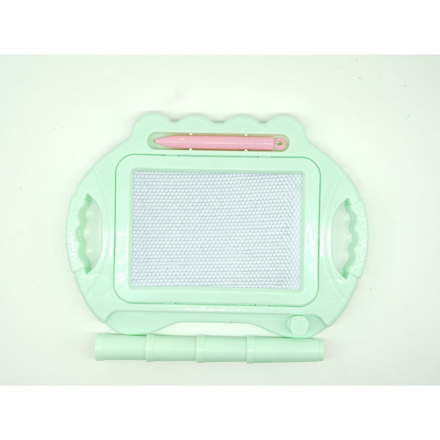 Tabla Magnetica pentru desen Flippy, Pix, forma dreptunghi, dimensiuni 23x17 cm, Dezvolta Creativitatea, cu picioare suport, Verde-4