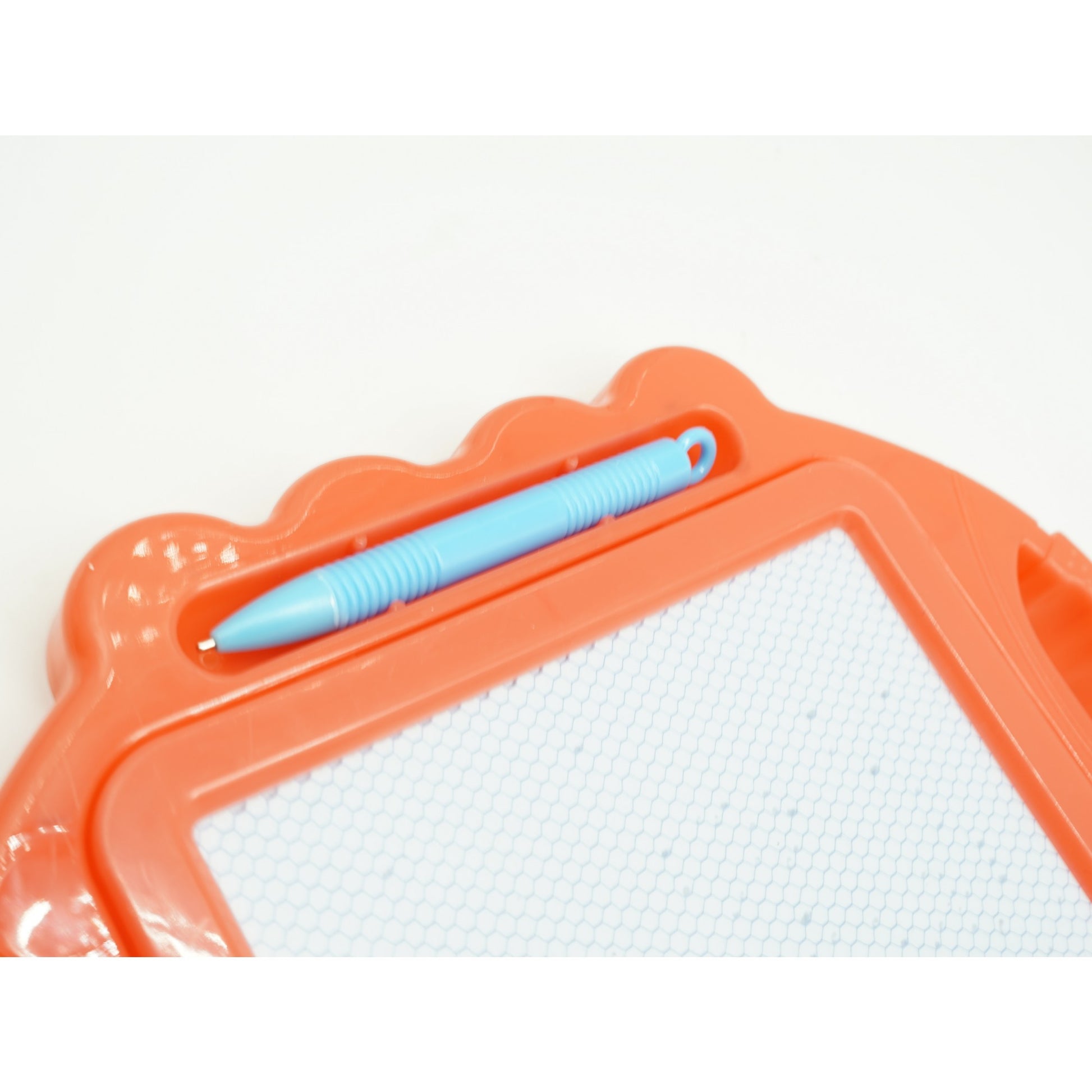 Tabla Magnetica pentru desen Flippy, Pix, forma dreptunghi, dimensiuni 23x17 cm, Dezvolta Creativitatea, cu picioare suport, Portocaliu-3