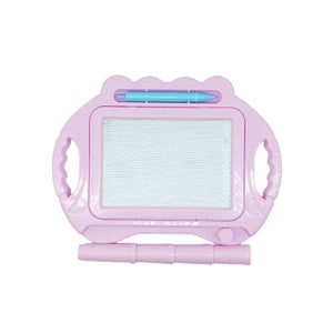 Tabla Magnetica pentru desen Flippy, Pix, forma dreptunghi, dimensiuni 23x17 cm, Dezvolta Creativitatea, cu picioare suport, Roz Pal-0
