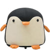 Taburet Pentru Copii, Flippy, Cadru din Lemn Masiv, 25 x 29 x 29 cm, Perna de Burete Elastica si Maner de Transport, in Forma de Pinguin, Negru-0