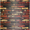 Tapet 3D autoadeziv caramizi rosu cu negru, 77 x 70 cm, spuma moale