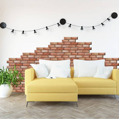 10 x Placi Tapet Autocolant 3D cu Imitatie de Caramida, pentru Perete Bucatarie Sufragerie, Usor de Curatat, Rezistent la Apa, Autoadeziv, 30x30 cm, Maro-6