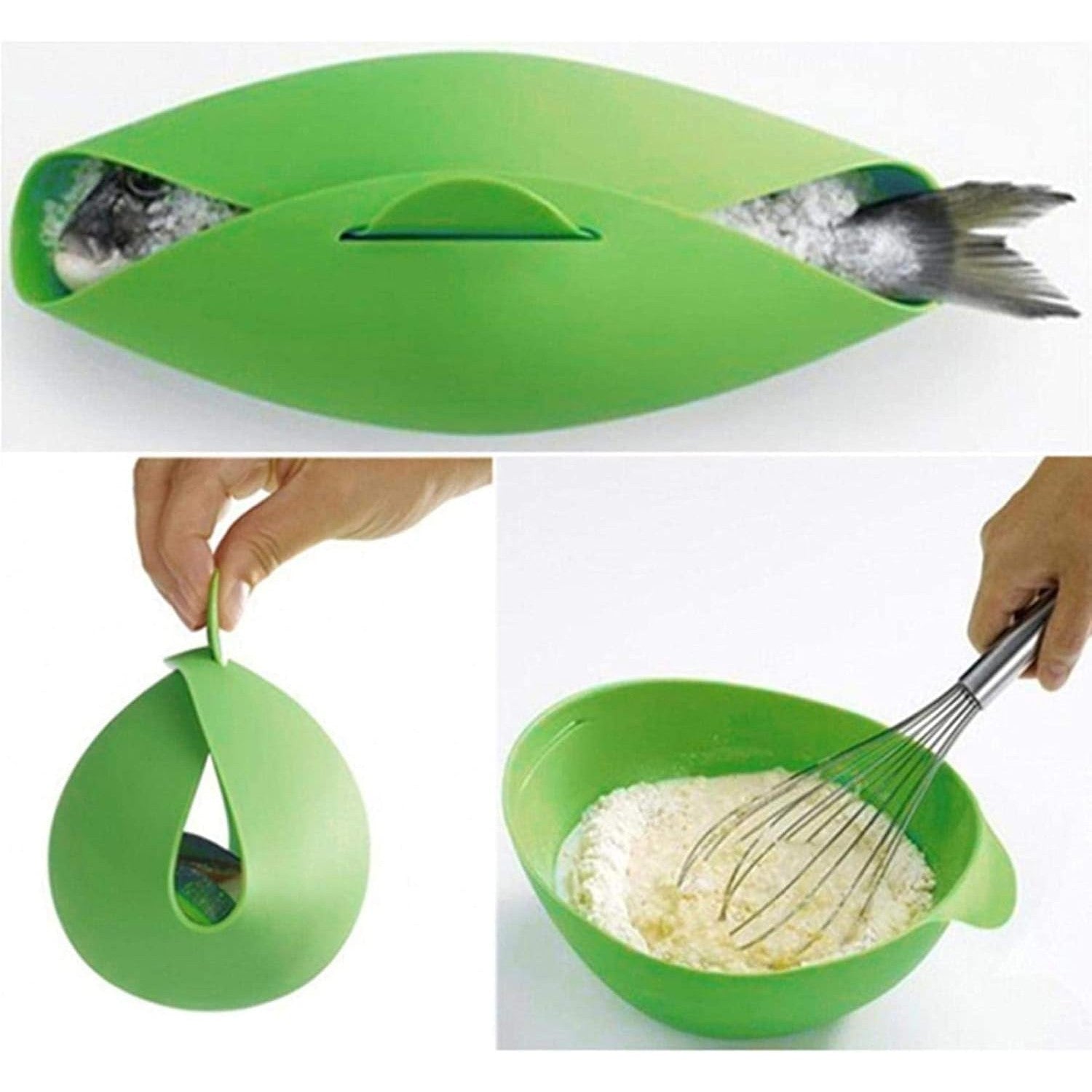 Tava de Copt pentru Cuptor, Flippy, pentru Paine, Peste, Legume, din Silicon, Pliabila, Multifunctionala, Forma pentru Preparare si Gatiere, 24.5x9 cm, Verde-7