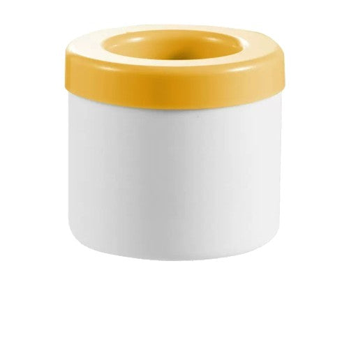 Tava de Gheata din Silicon cu Capac, Flippy, Forma de Gheata pentru Racirea Bauturilor, in Forma de Pahar, Silicon fara BPA, Cuburi de Gheata, 9x8.5x8 cm, Galben-0