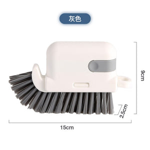 Perie Multifunctionala 3in1 de Curatare, Flippy, pentru Bucatarie, Vesela, Geamuri, Cap Detasabil, 9x15x2.5 cm, Gri-0
