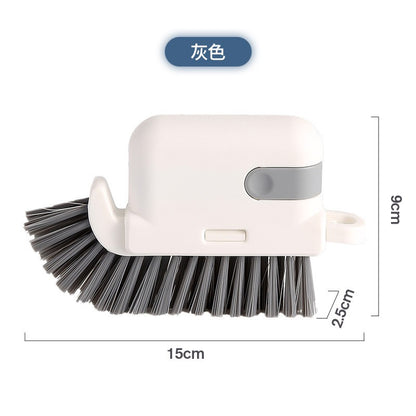 Perie Multifunctionala 3in1 de Curatare, Flippy, pentru Bucatarie, Vesela, Geamuri, Cap Detasabil, 9x15x2.5 cm, Gri-0