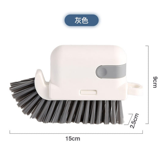 Perie Multifunctionala 3in1 de Curatare, Flippy, pentru Bucatarie, Vesela, Geamuri, Cap Detasabil, 9x15x2.5 cm, Gri-0