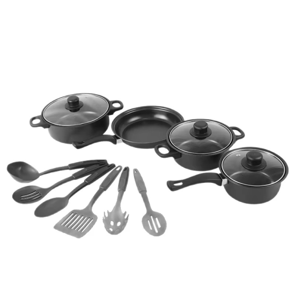 Set 13 Piese Vase Gătit Antiaderente Non-Stick – Gătești Ușor, Rapid și Fără Griji
