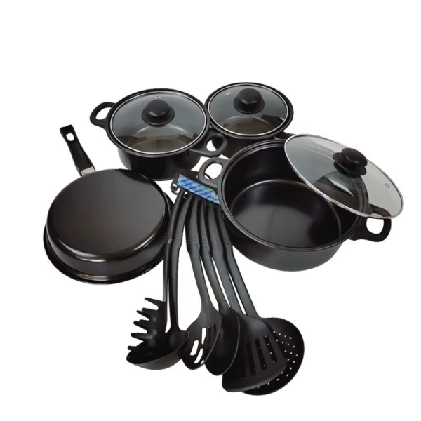 Set 13 Piese Vase Gătit Antiaderente Non-Stick – Gătești Ușor, Rapid și Fără Griji