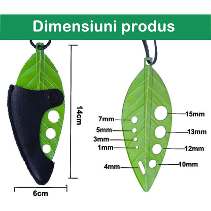 Tocator manual pentru ierburi Flippy, instrument de curatat frunze, tocator, margini ascutie, 9 gauri de diferite dimensiuni, multifunctional, material otel inoxidabil, rezistent la rugina, 14 x 5.5 cm, verde-7