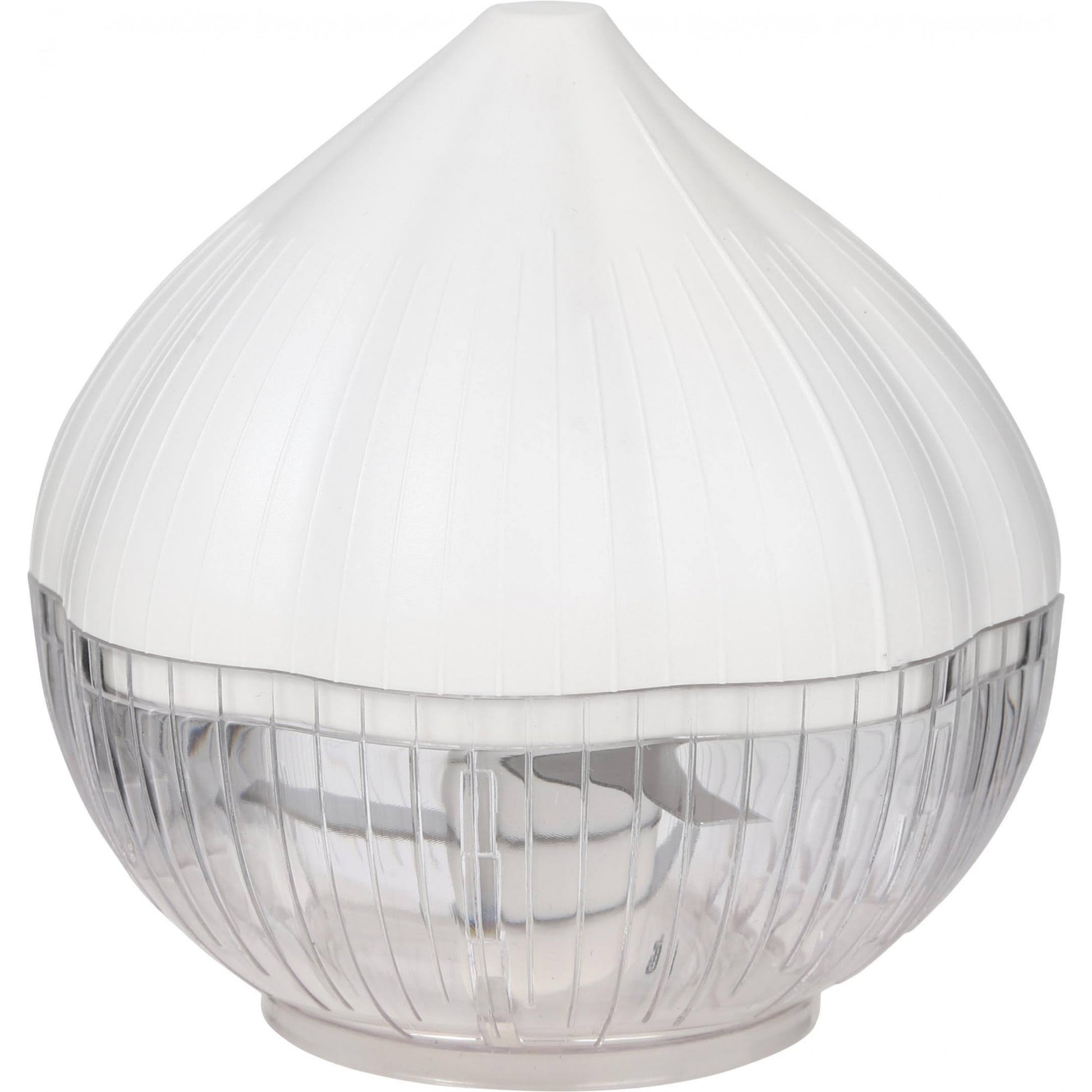 Tocator manual pentru usturoi, in forma de usturoi, cutite rezistente, utilizare prin apasare, material ABS si inox, 9.5x9.5x9.3 cm, alb-0