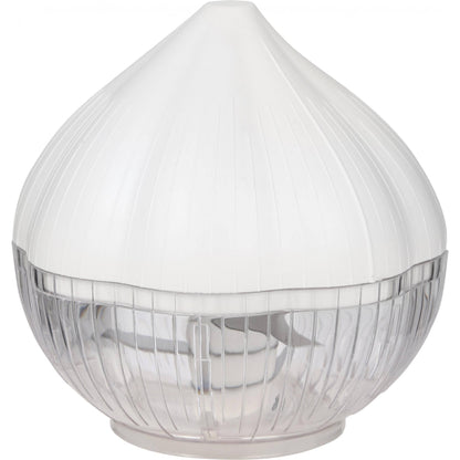 Tocator manual pentru usturoi, in forma de usturoi, cutite rezistente, utilizare prin apasare, material ABS si inox, 9.5x9.5x9.3 cm, alb-0