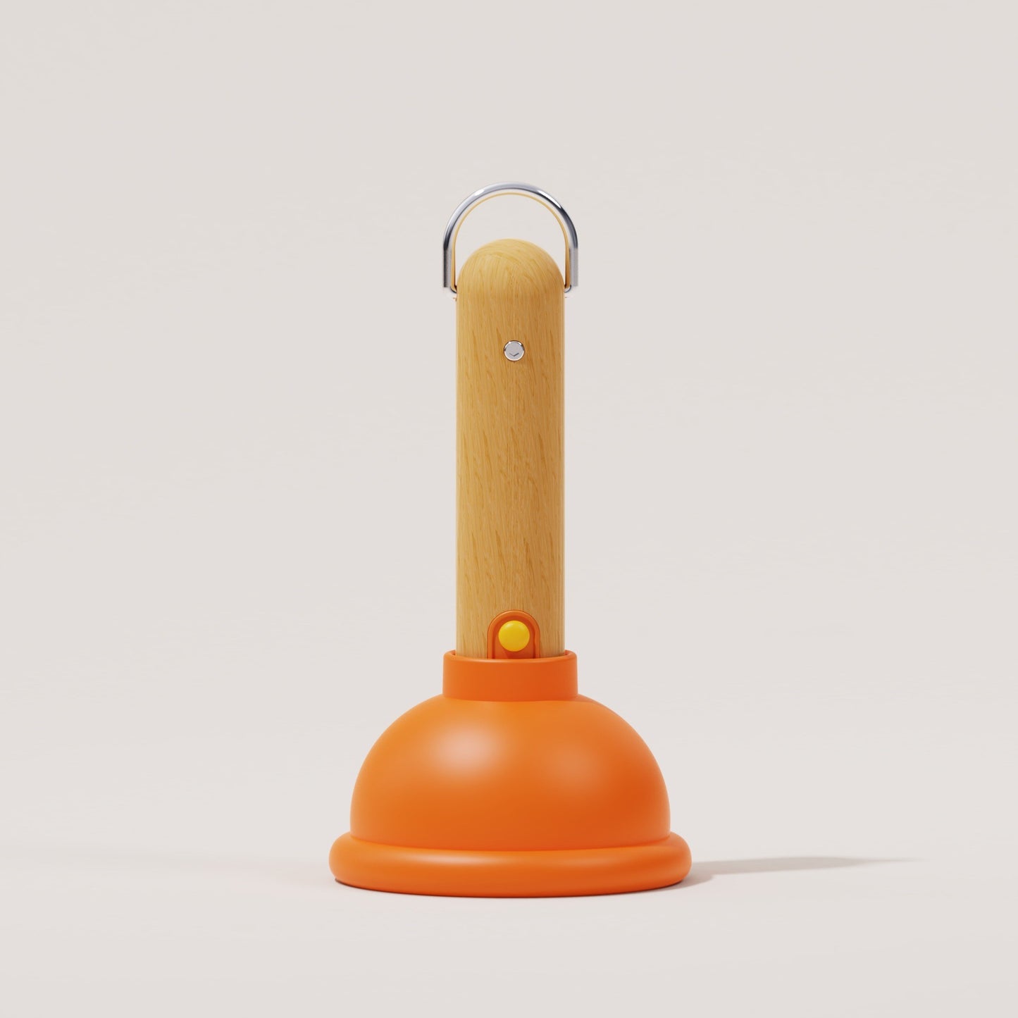 Lampa Nocturna, Flippy, Model Ventuza de Toaleta, Alimentare USB, din Lemn si Silicon, 16 x 9 cm, Portocaliu-7