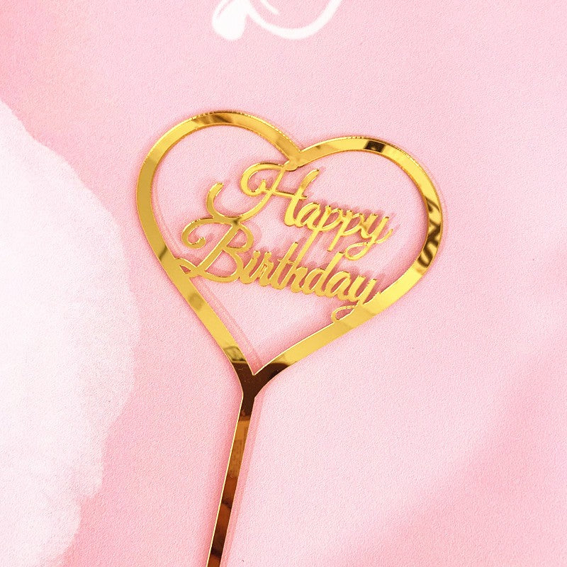 Topper Happy birthday, Auriu-0