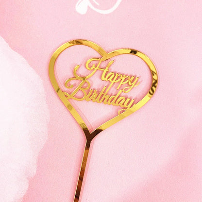 Topper Happy birthday, Auriu-0