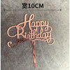 Decoratiune Topper pentru Tort, Flippy, Model Happy Birthday, Tematica Aniversare, 10 cm, Roz-0