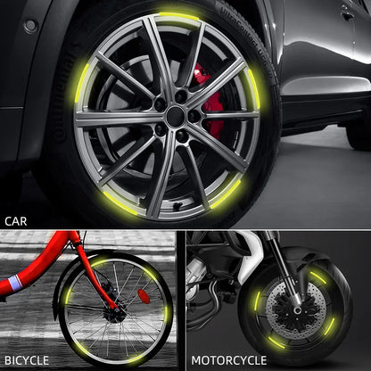 Set 20 bucati Elemente Reflectorizante "Wheel Arch" pentru autoturisme, biciclete, motociclete, atv-uri, scutere, culoare Orange-3