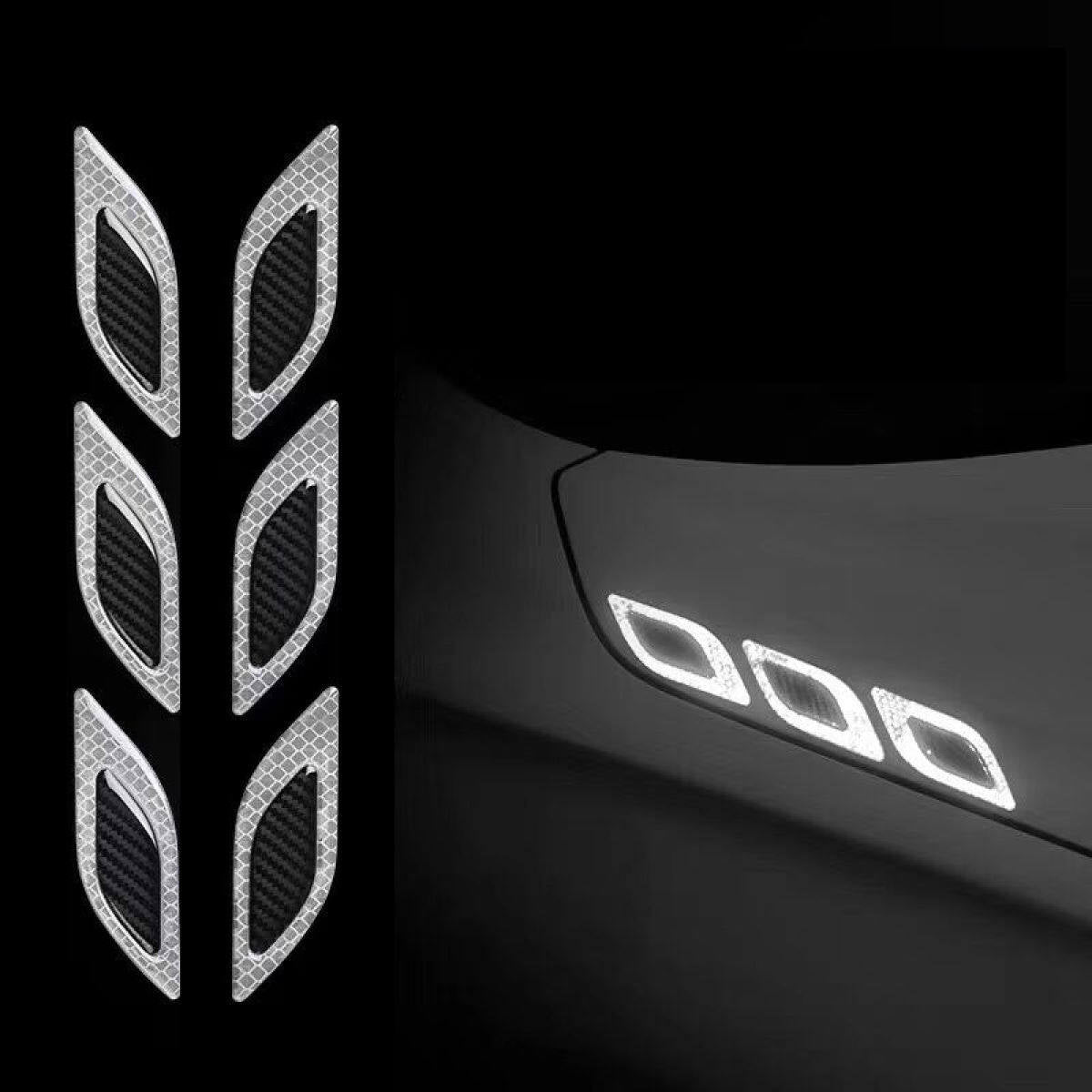 Set 2 stickere reflectorizante DIAMOND cu insertie Carbon 5D