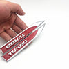 Set 2 embleme auto metalice TURBO, reliefate 3D, dimensiune 14.6 x 1,8 cm-0
