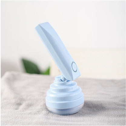 Aparat Pentru Curatat Scame, Par Si Praf, Flippy, Trimmer pentru Diferite Tipuri De Material, Cu Lame Din Otel Inoxidabil, Maner Flexibil, Incarcare Prin USB, 13x8 cm, Albastru-11