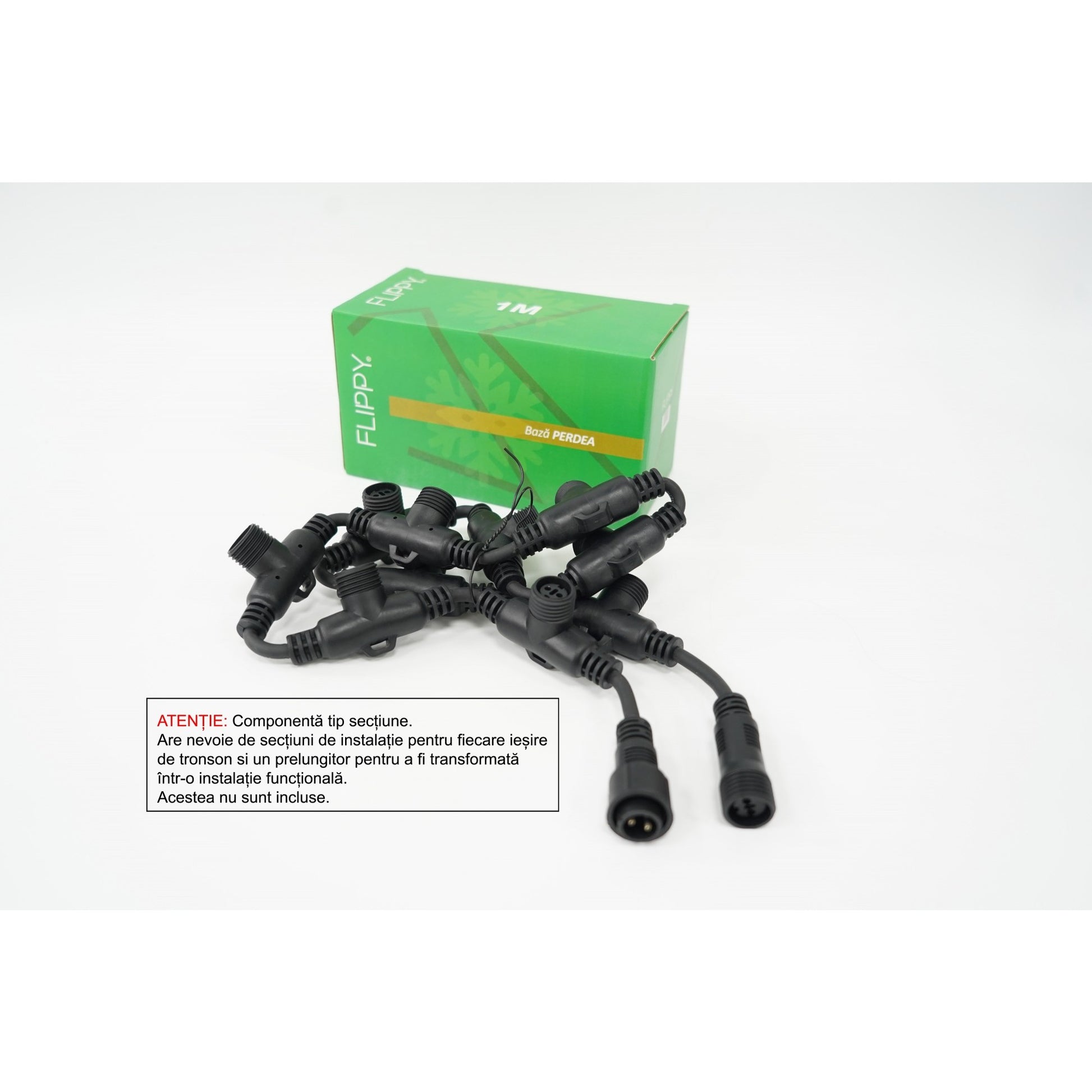 Tronson Flippy, 1 m IP65, Fir Negru-0