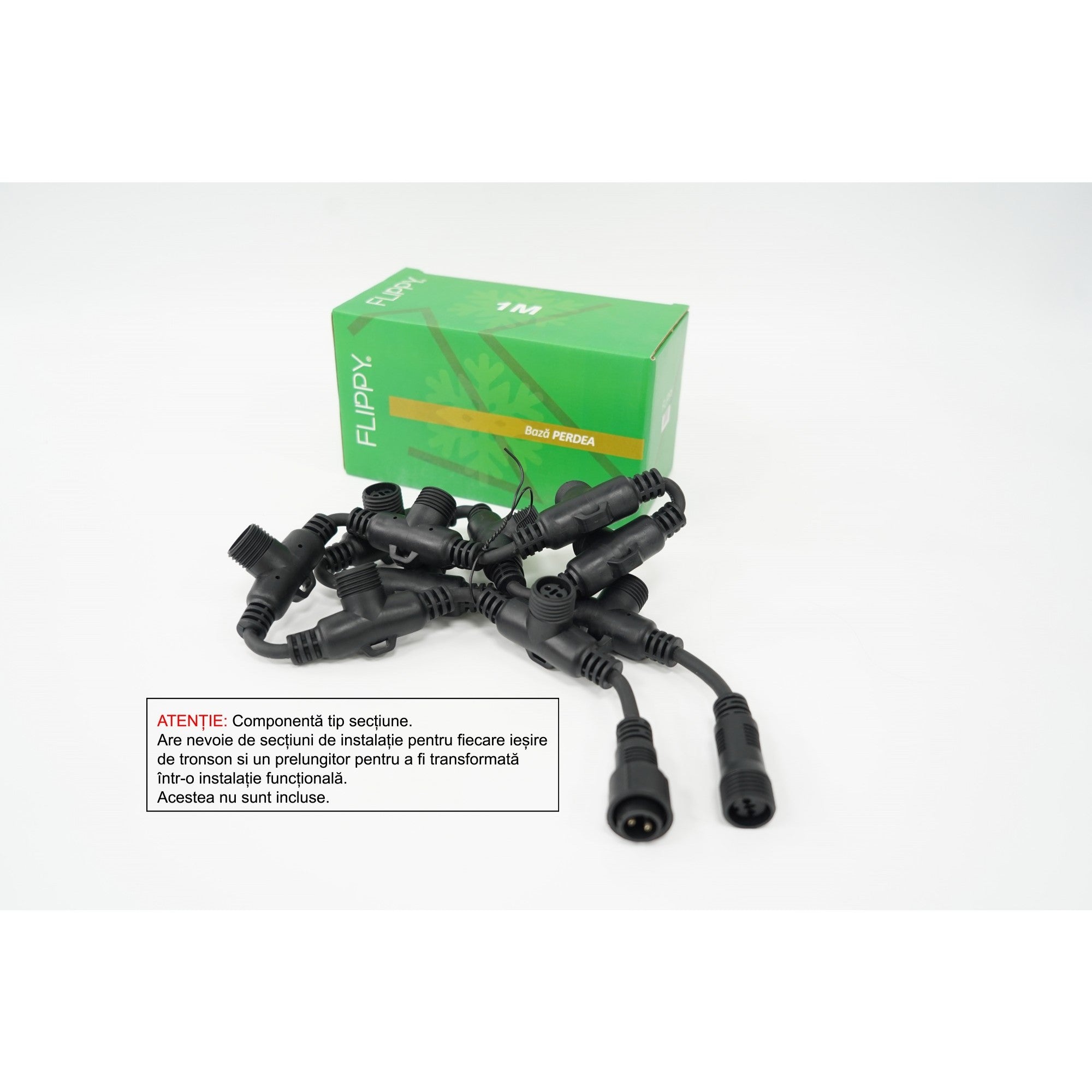 Tronson Flippy, 1 m IP65, Fir Negru-0