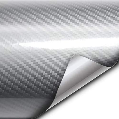 Folie colantare auto Carbon 5D Lacuit Argintiu (3,0m x 1,52m)-0