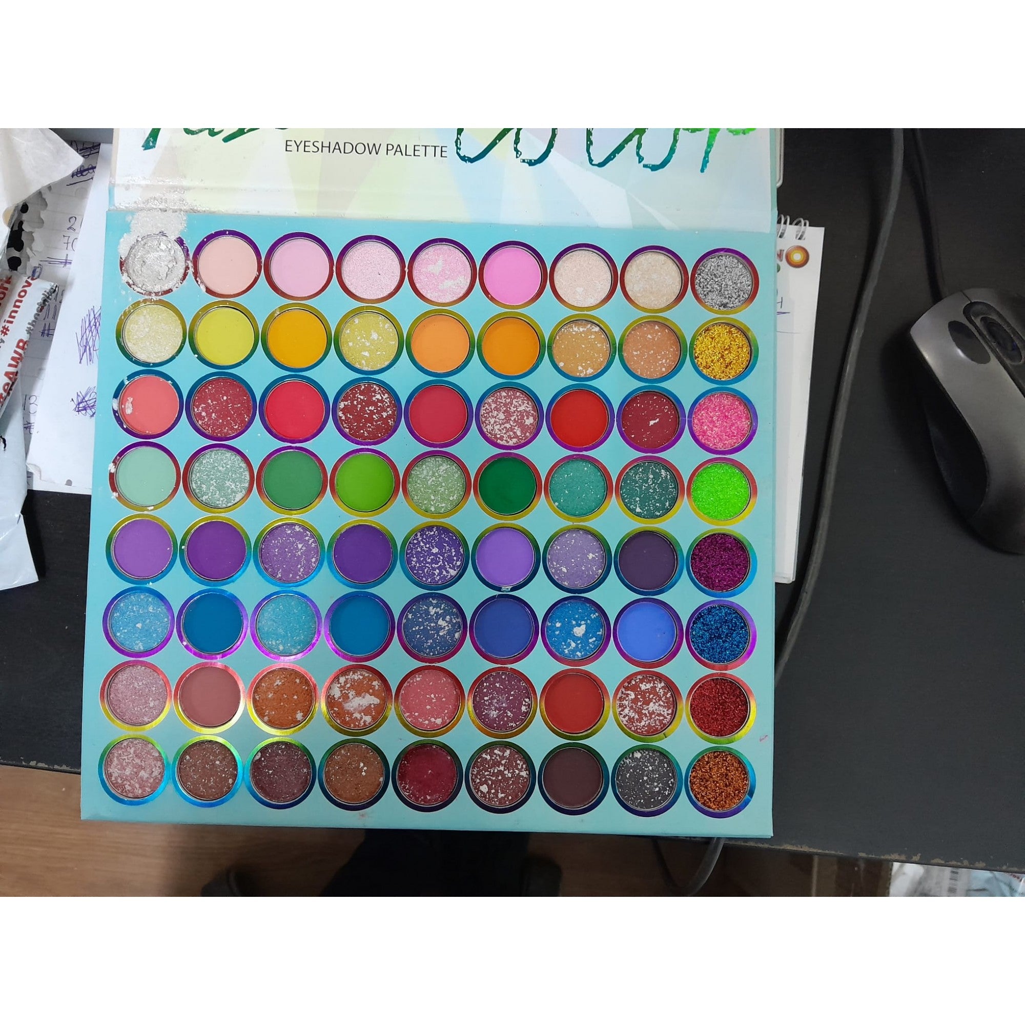 Trusa de machiaj, paleta de farduri Oulanao cu 72 de culori pigmentate, Flippy, Resigilat-1