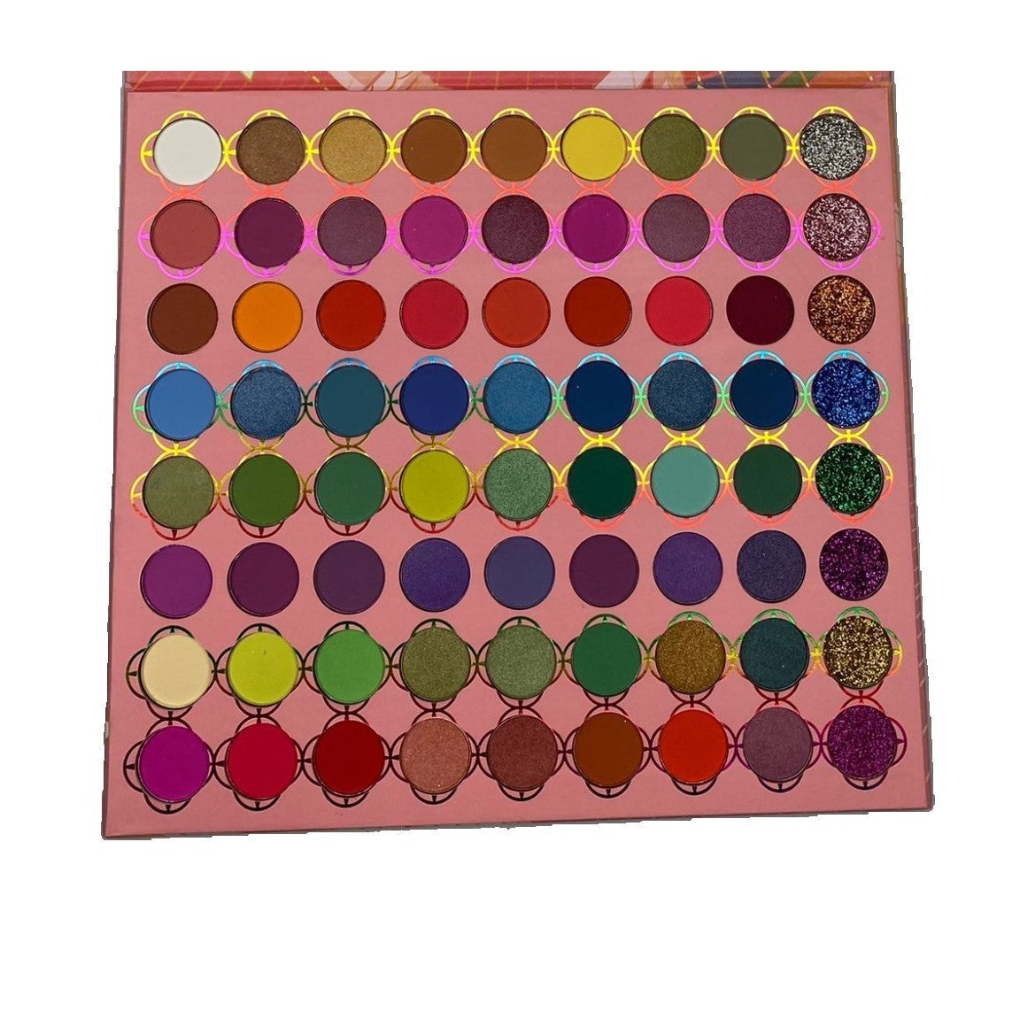 Trusa de machiaj, paleta de farduri Oulanao cu 72 de culori pigmentate, Flippy, Resigilat-4