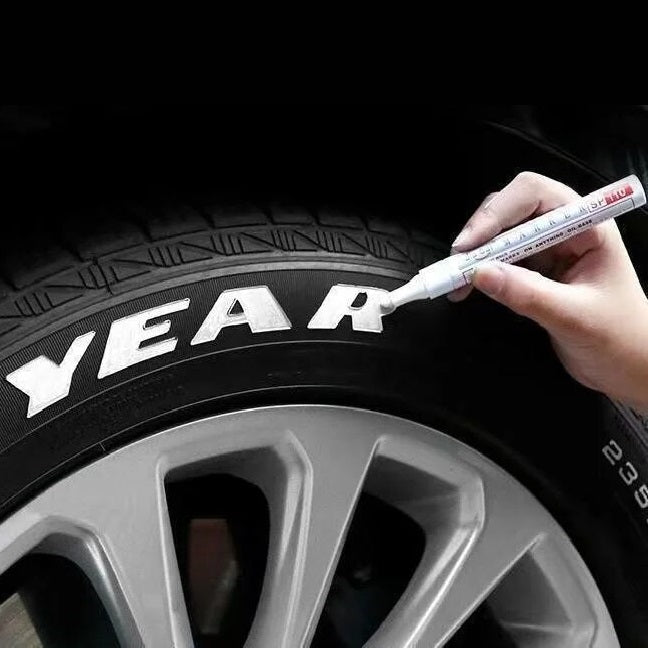 Marker Permanent pentru anvelope, rezistent la apa, culoare ALBA-1