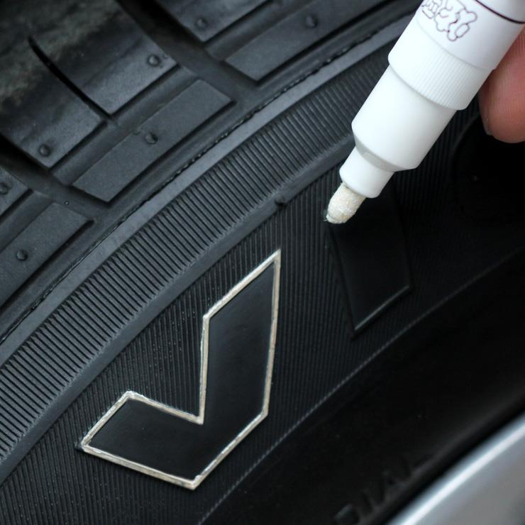 Marker Permanent pentru anvelope, rezistent la apa, culoare ALBA-0