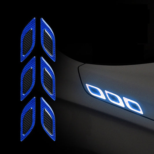 Set 2 stickere reflectorizante DIAMOND cu insertie Carbon 5D, culoare Albastra-0