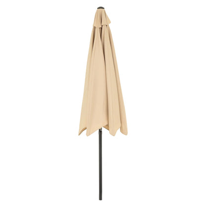 Umbrela rotunda de soare Flippy pentru terasa, diametru 2.70 m, inclinare, manivela, crem-2