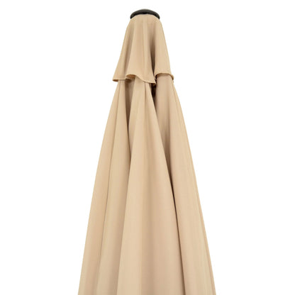 Umbrela rotunda de soare Flippy pentru terasa, diametru 2.70 m, inclinare, manivela, crem-4