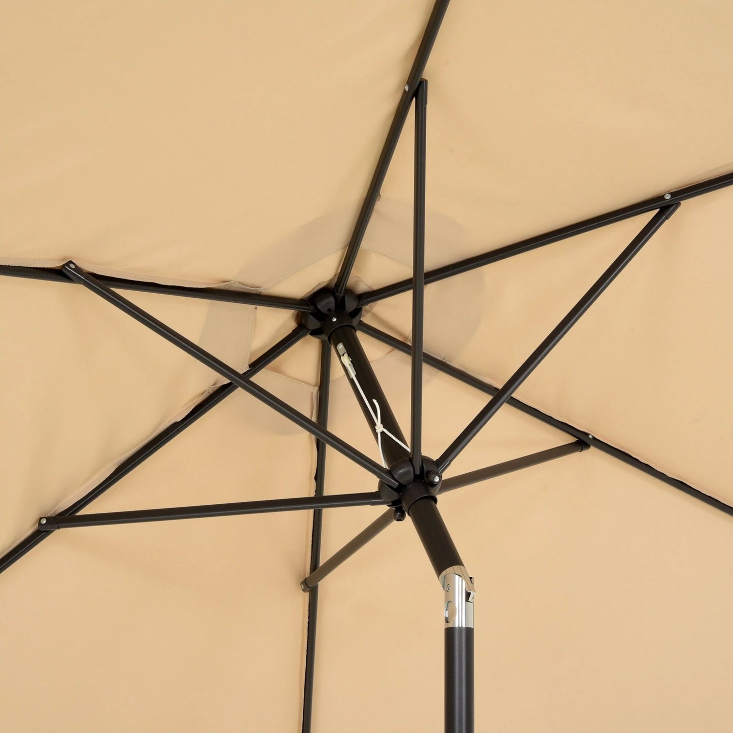Umbrela rotunda de soare Flippy pentru terasa, diametru 2.70 m, inclinare, manivela, crem-5