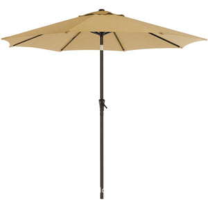 Umbrela rotunda de soare Flippy pentru terasa, diametru 2.70 m, inclinare, manivela, crem-0