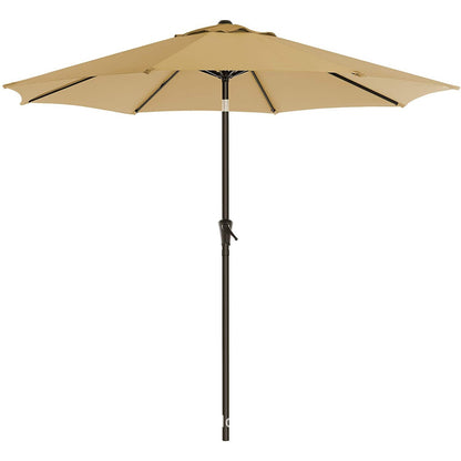 Umbrela rotunda de soare Flippy pentru terasa, diametru 2.70 m, inclinare, manivela, crem-0
