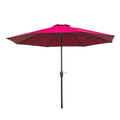 Umbrela rotunda de soare Flippy pentru terasa, diametru 2.70 m, manivela, rosu-0