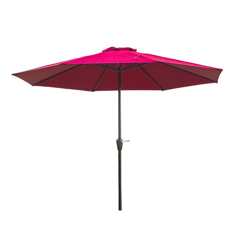Umbrela rotunda de soare Flippy pentru terasa, diametru 2.70 m, manivela, rosu-0