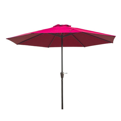 Umbrela rotunda de soare Flippy pentru terasa, diametru 2.70 m, manivela, rosu-0